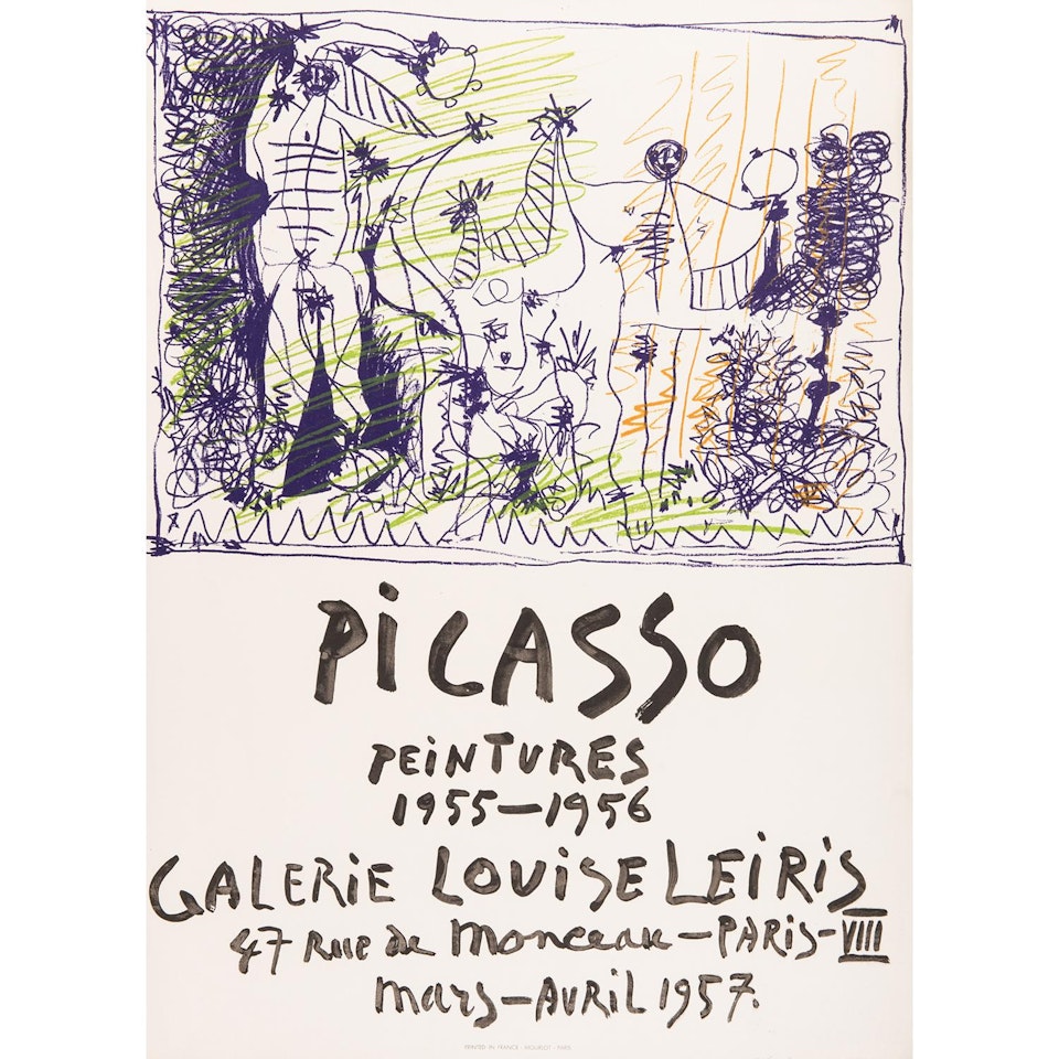 Affiche d"exposition à la Galerie Louise Leiris, Mars-Avril 1957 by Pablo Picasso