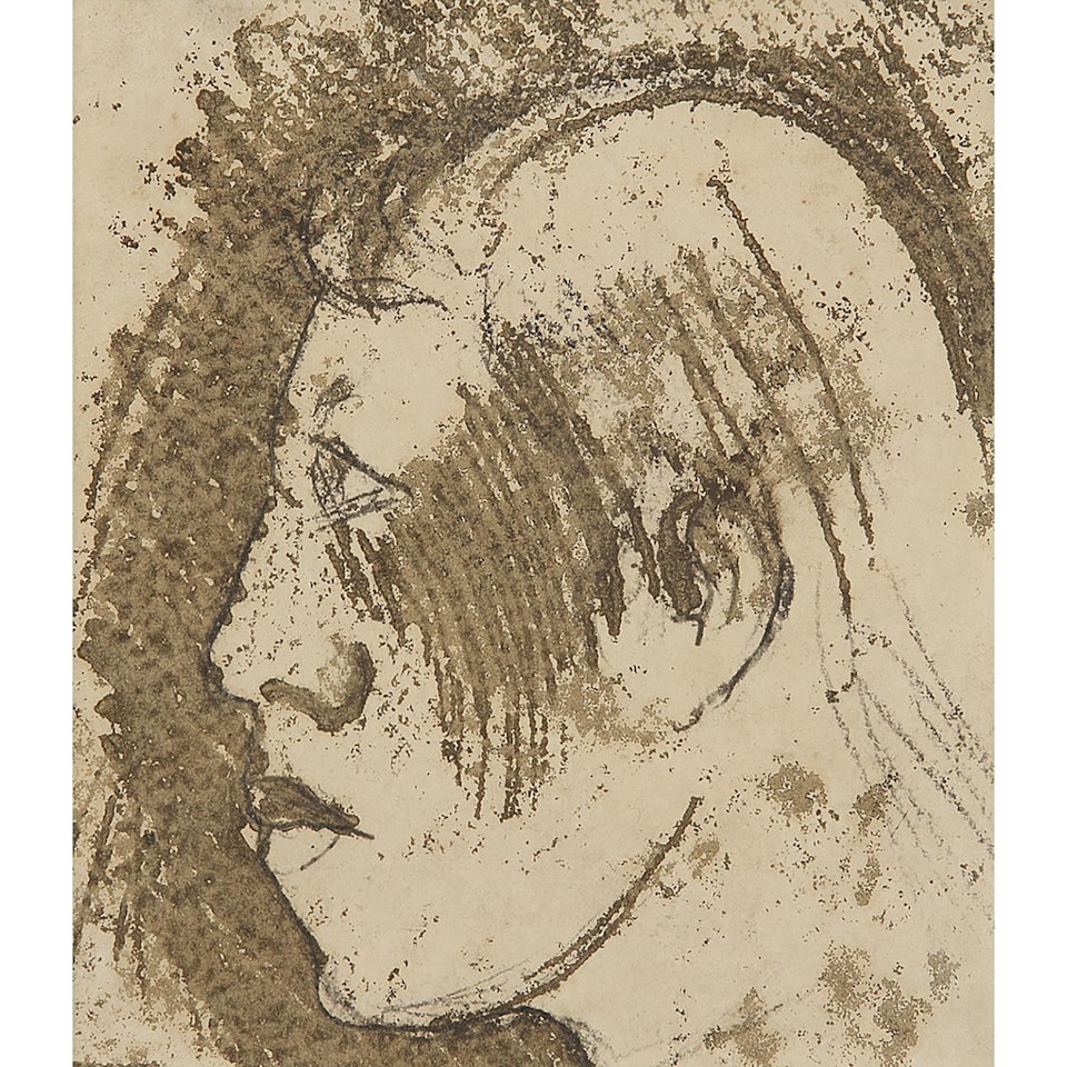 TÊTE DE FILLES DES ÎLES MARQUISES (recto-verso) by Paul Gauguin