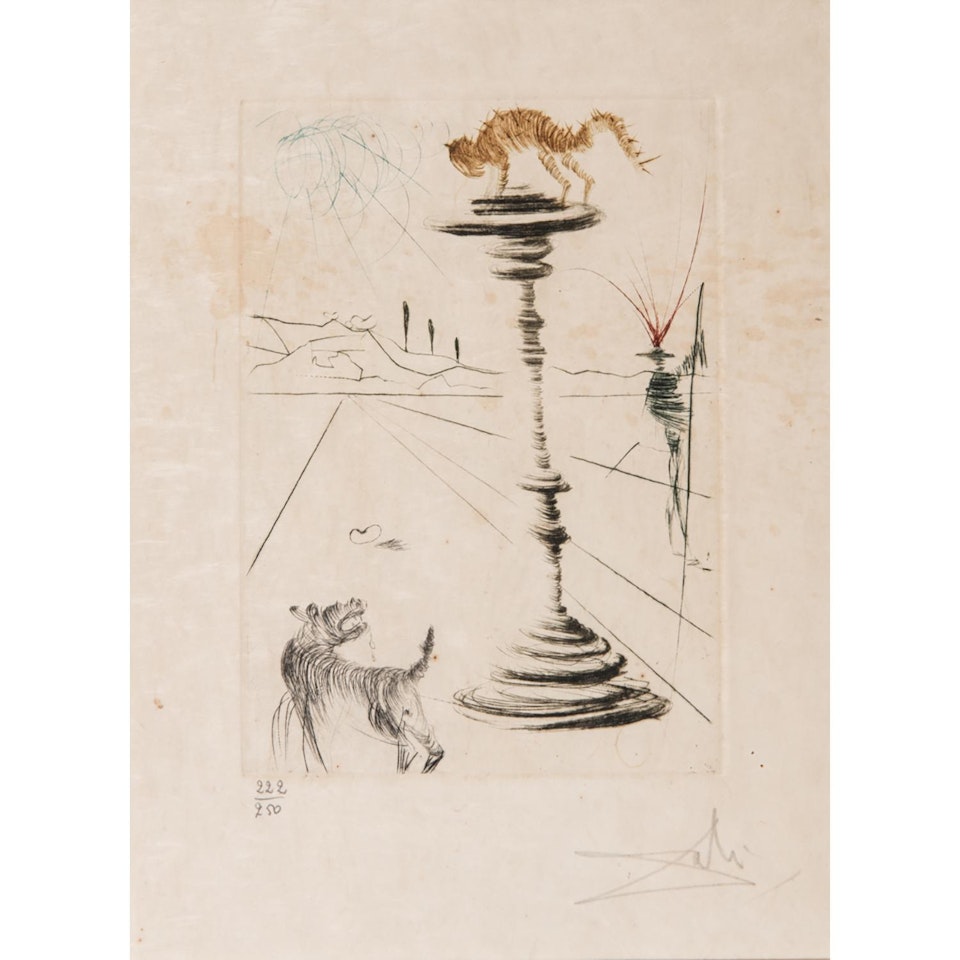 LA NÈGRE APPRIVOISÉE; planche de "Much Ado about Shakespeare" by Salvador Dali