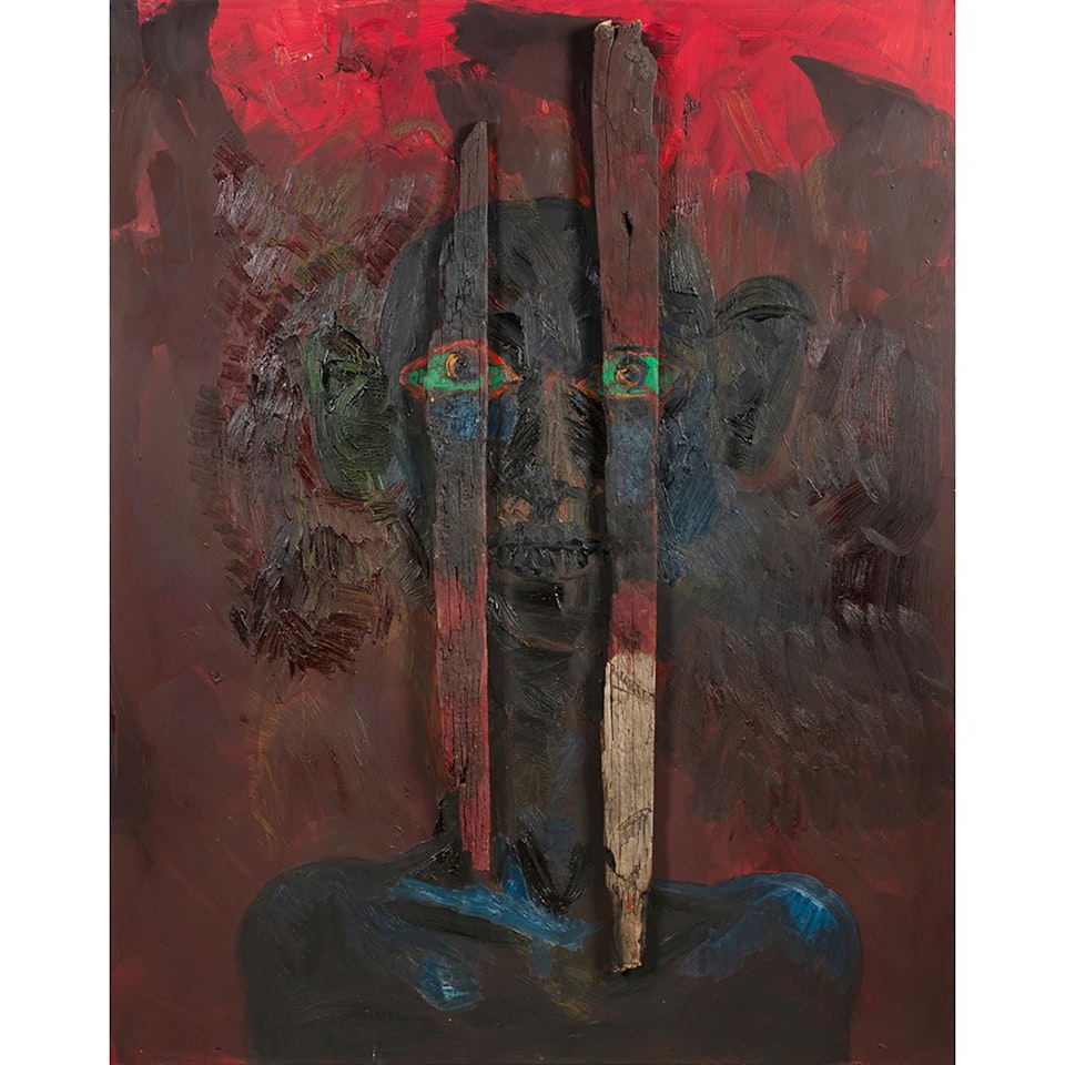 Holzbild - Dark Red by Rainer Fetting