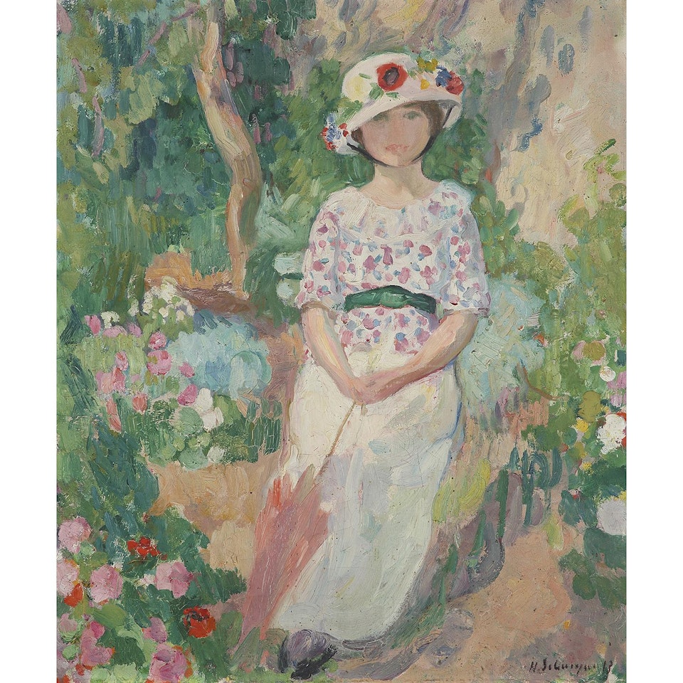 JEUNE FILLE À L"OMBRELLE (NONO) by Henri Lebasque
