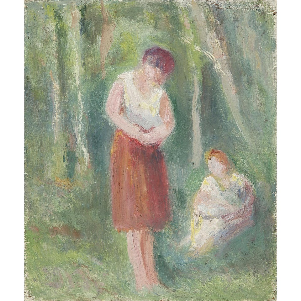 DEUX FEMMES EN FORÊT by Maximilien Luce