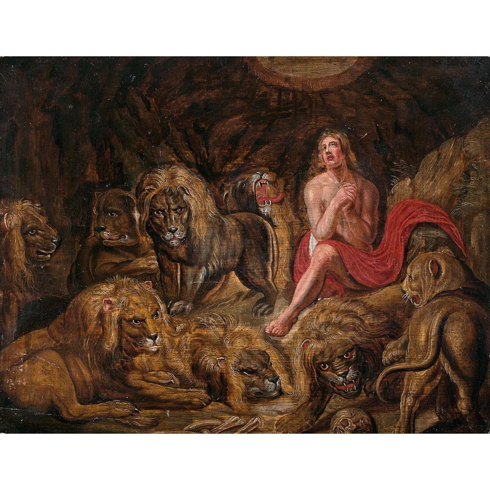 Daniel in the lion"s den by Flemish School