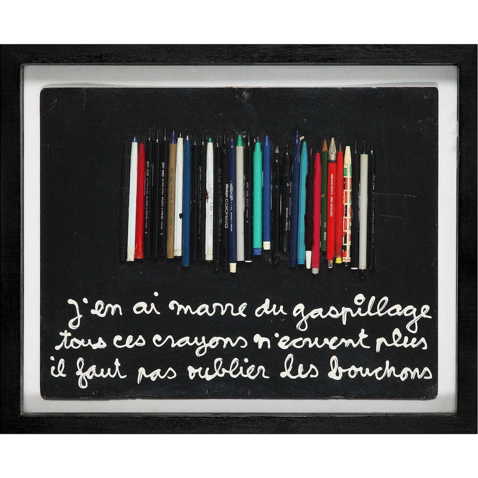 J"EN AI MARRE DU GASPILLAGE by Ben Vautier