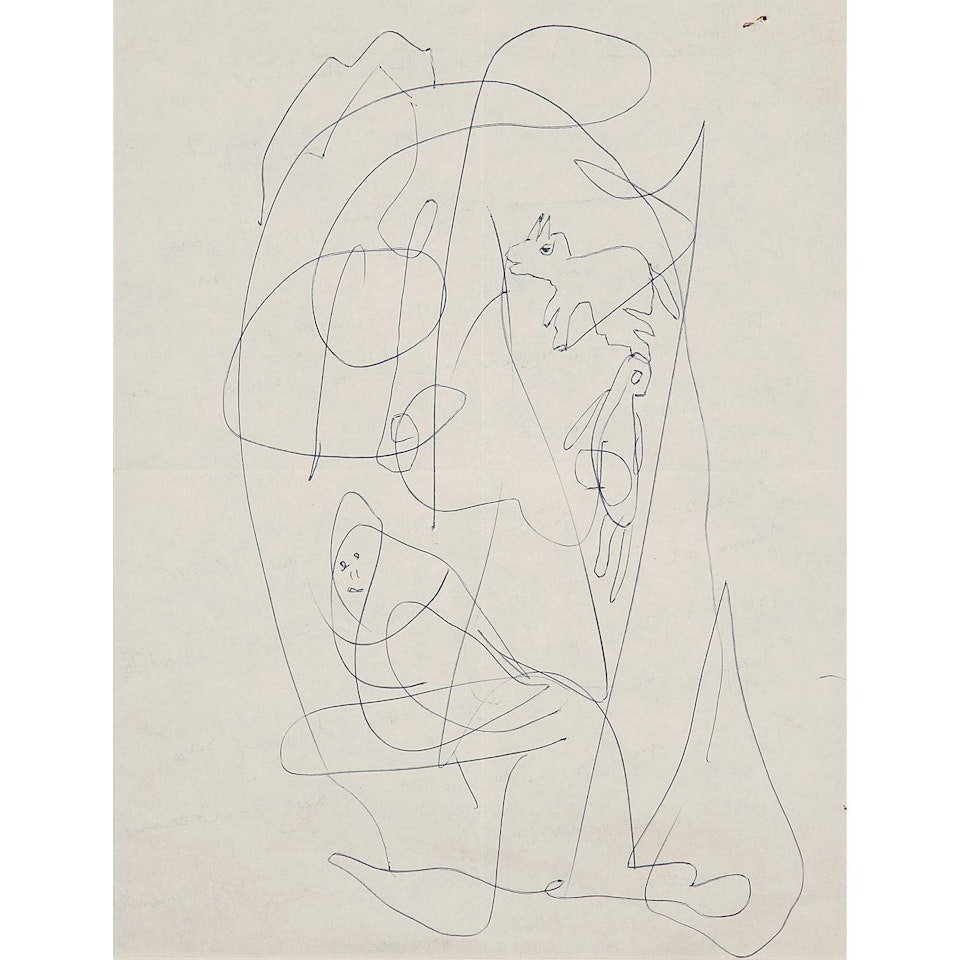 Lettre illustrée by Gaston Chaissac