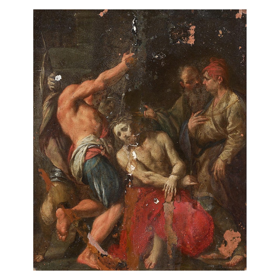 The flogging of Christ by BOLOGNESE SCHOOL