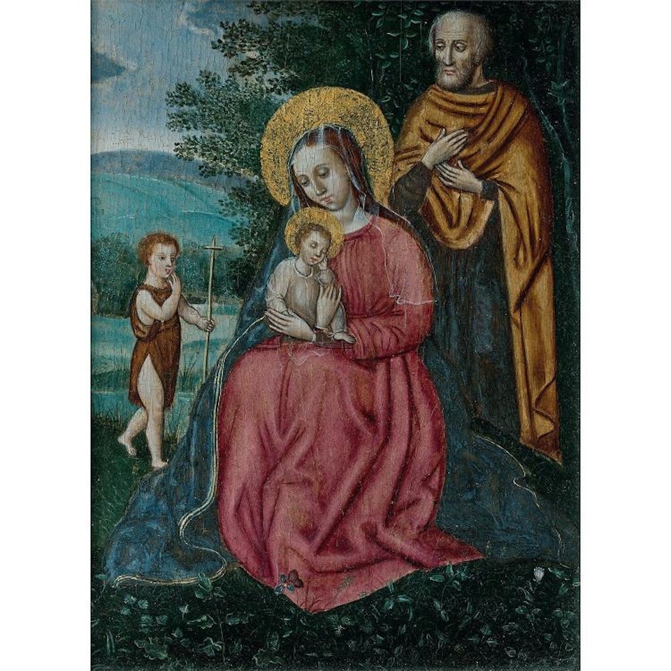 La sainte Famille et saint Jean-Baptiste; Holy Family with St. John the Baptist by Flemish School