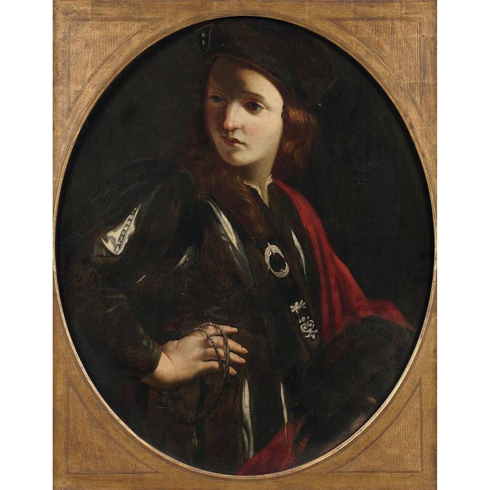 David holding the head of Goliath by Italian School