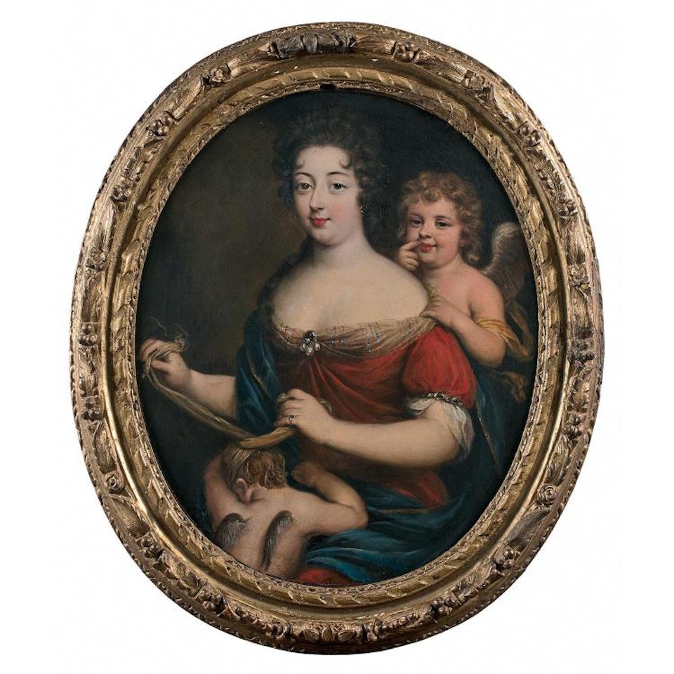 Allegorical portrait: love made blind by French School
