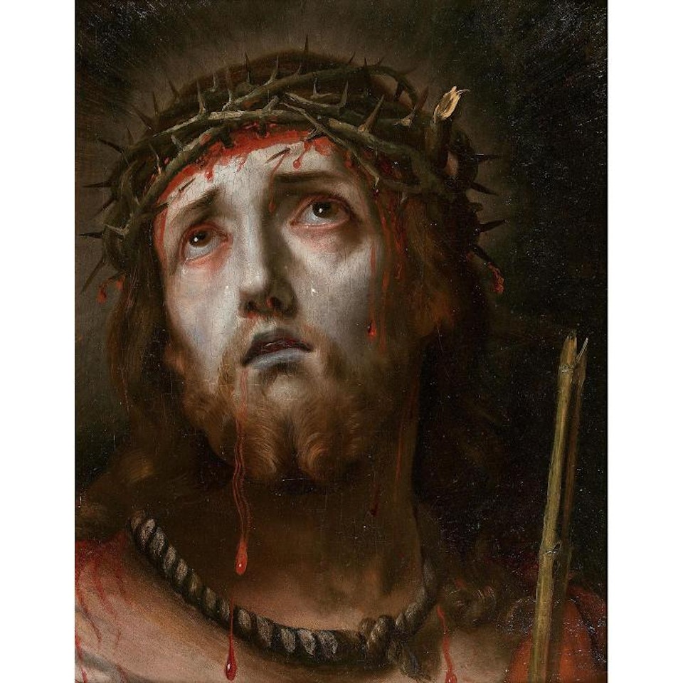 Christ has the crown of thorns by French School