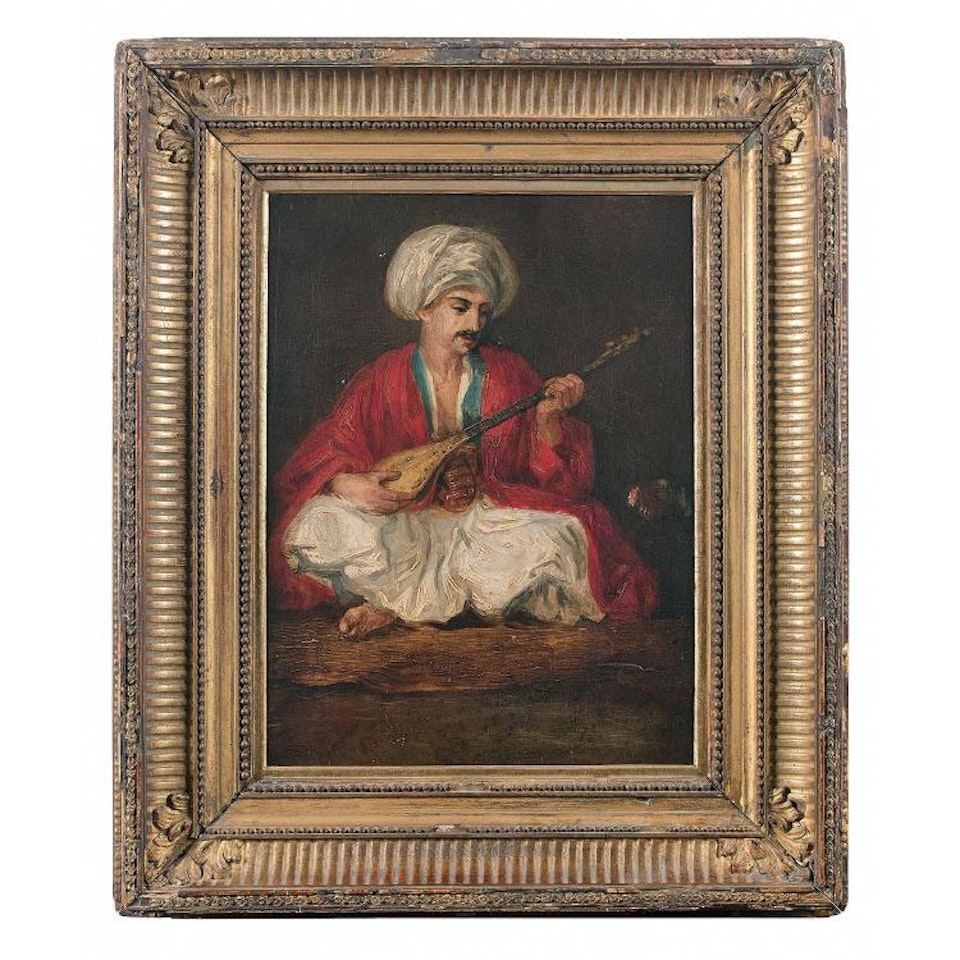 Oud player by English School