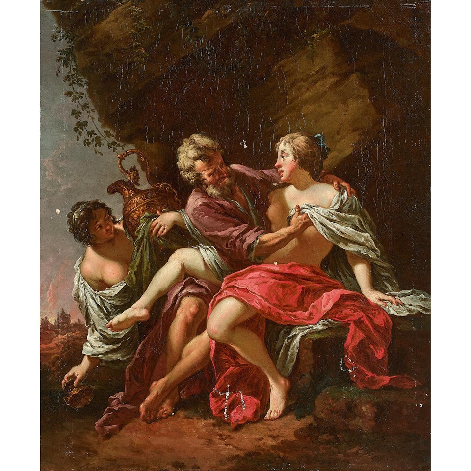 Loth and his daughters by French School