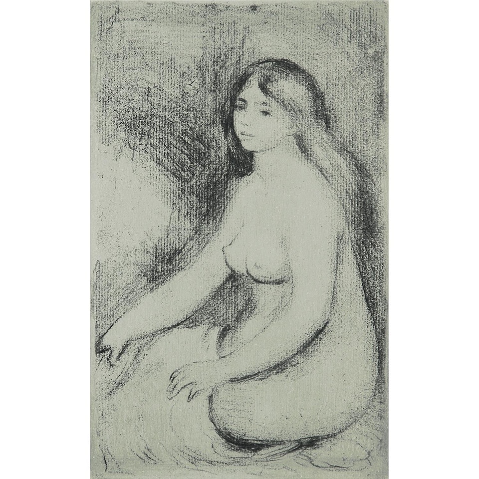 BAIGNEUSE ASSISE by Pierre-Auguste Renoir