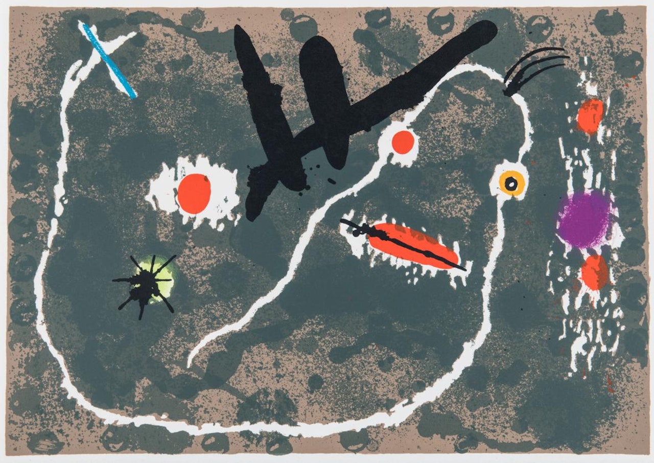 PLANCHE DU LÉZARD AUX PLUMES D"OR by Joan Miró