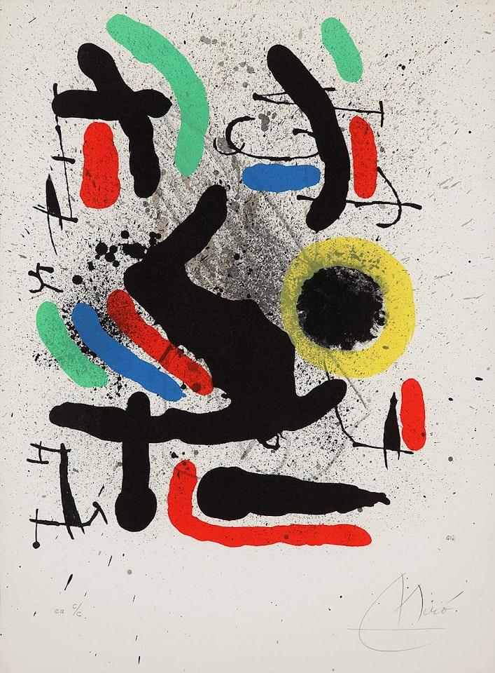 PLANCHE POUR LIBERTÉ DES LIBERTÉS, POÈMES DE ALAIN JOUFFROY by Joan Miró