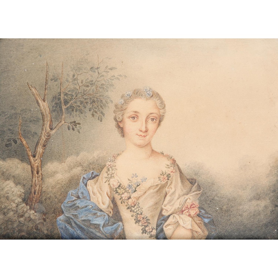 Portrait de femme en bust by French School