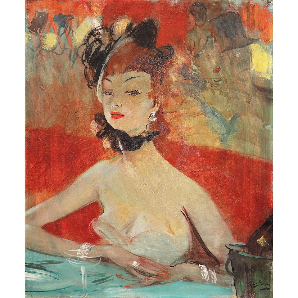 Chez Maxim"s by Jean Gabriel Domergue