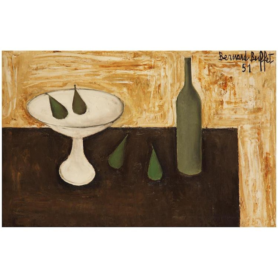 POIRES DANS UN COMPOTIER by Bernard Buffet