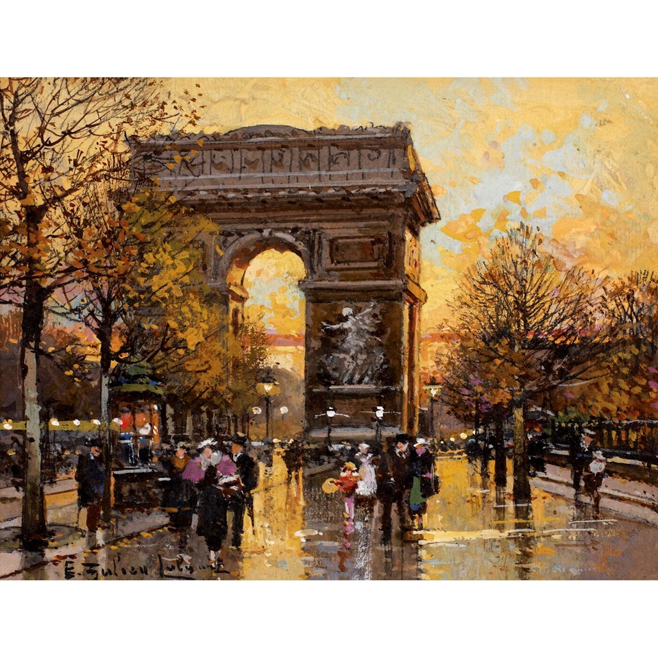 VUE DE L"ARC DE TRIOMPHE by Eugene Galien-Laloue