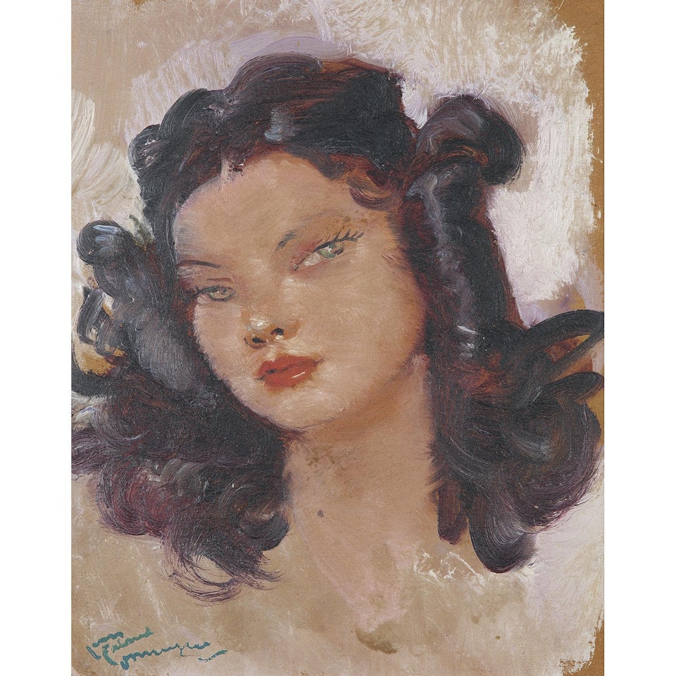 LES CHEVEUX VOILÉS by Jean Gabriel Domergue