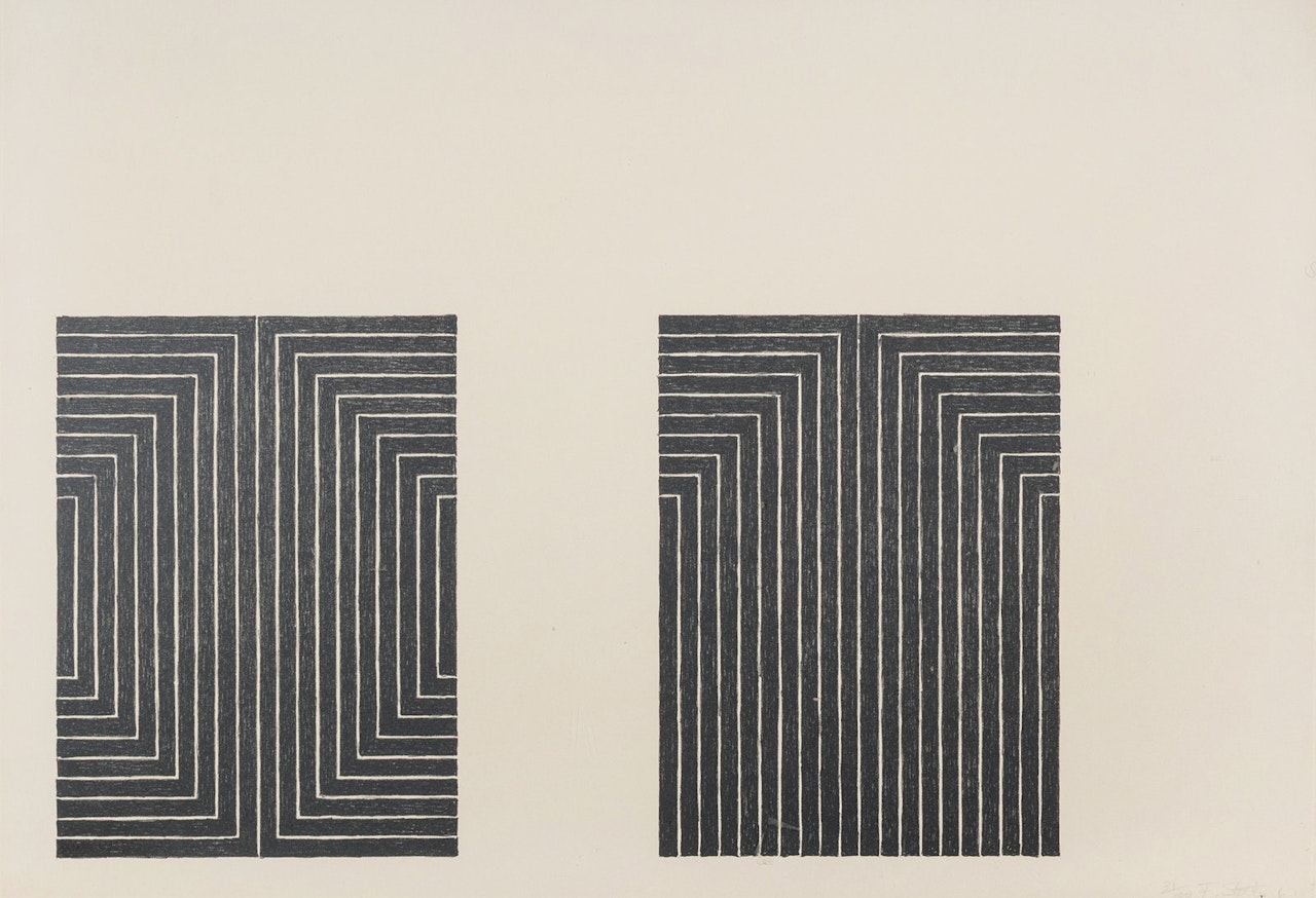 Club Onyx - Seven Steps (from Black Series I) by Frank Stella