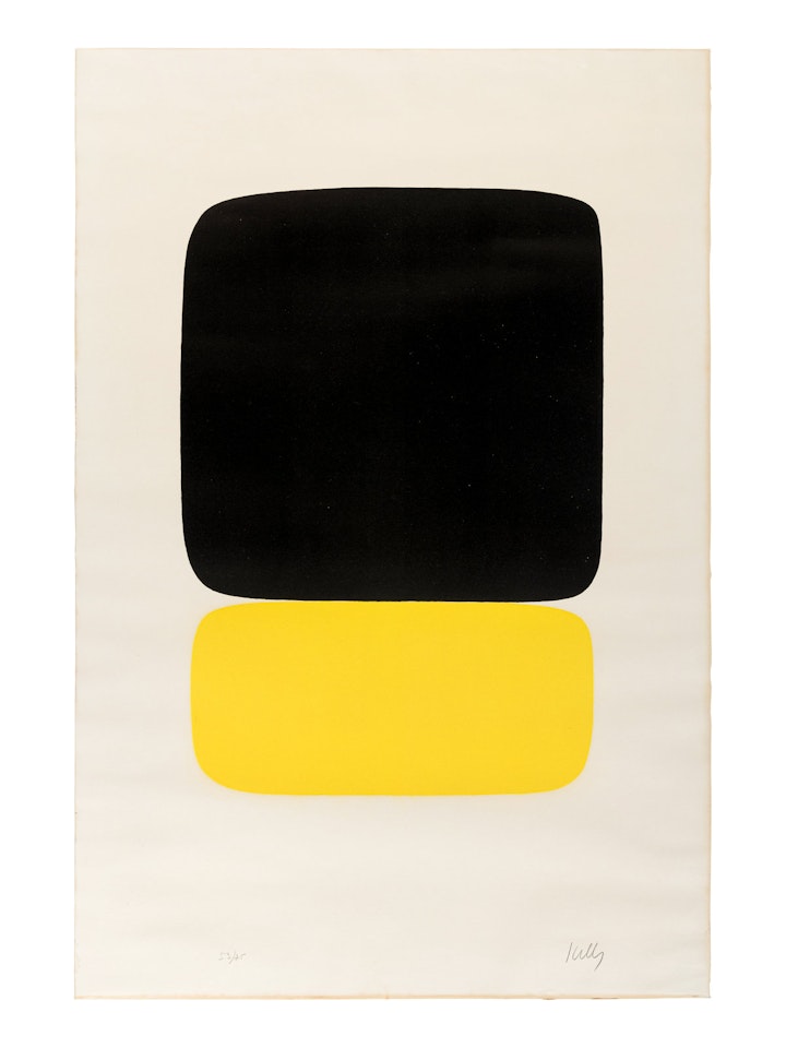 Black over Yellow by Ellsworth Kelly