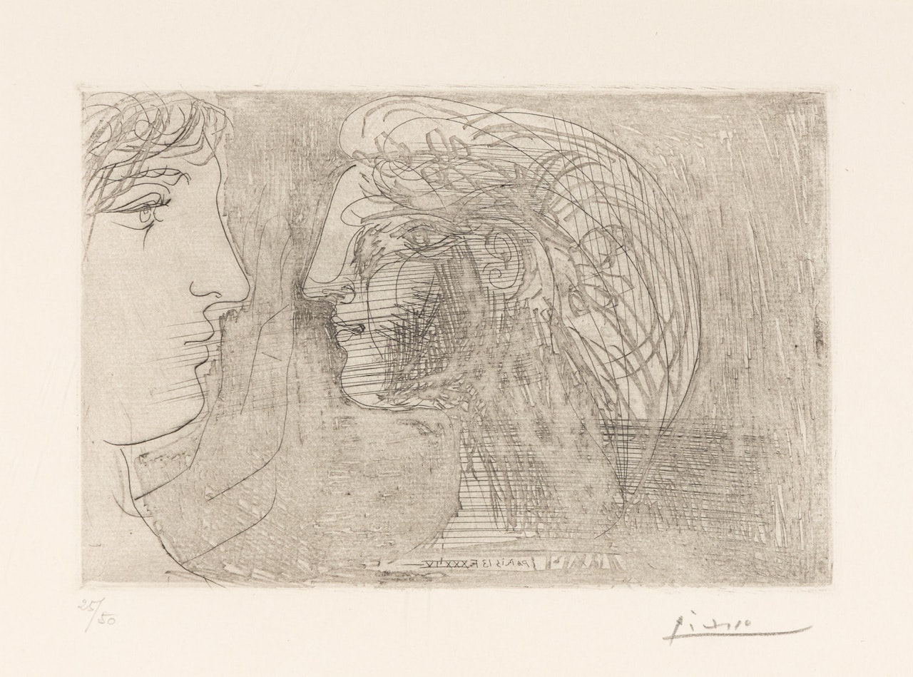 Jeune sculpteur devant un buste de Marie-Thérèse by Pablo Picasso