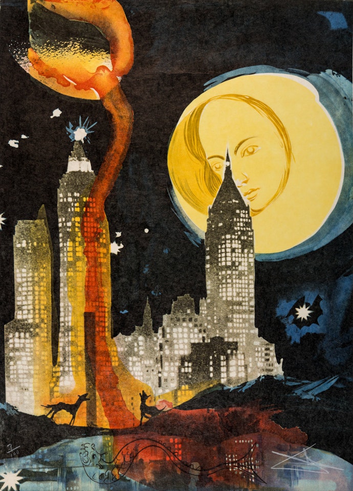 Manhattan Skyline by Salvador Dali
