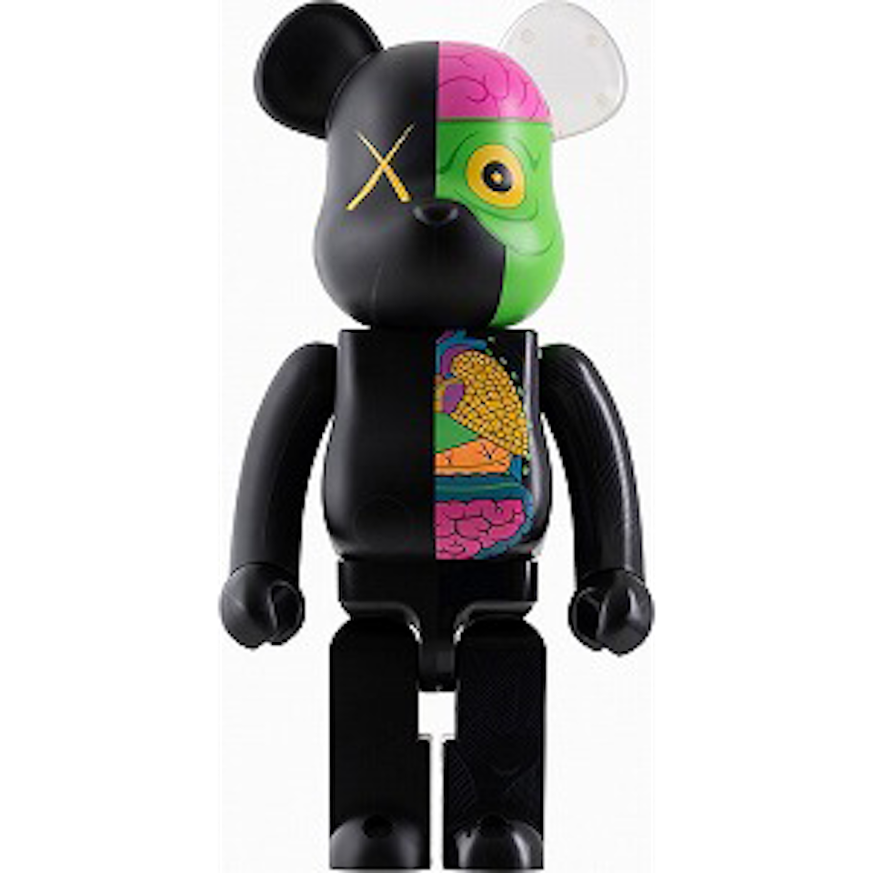 BE@RBRICK COMPANION 1000% Black Dissected by Kaws
