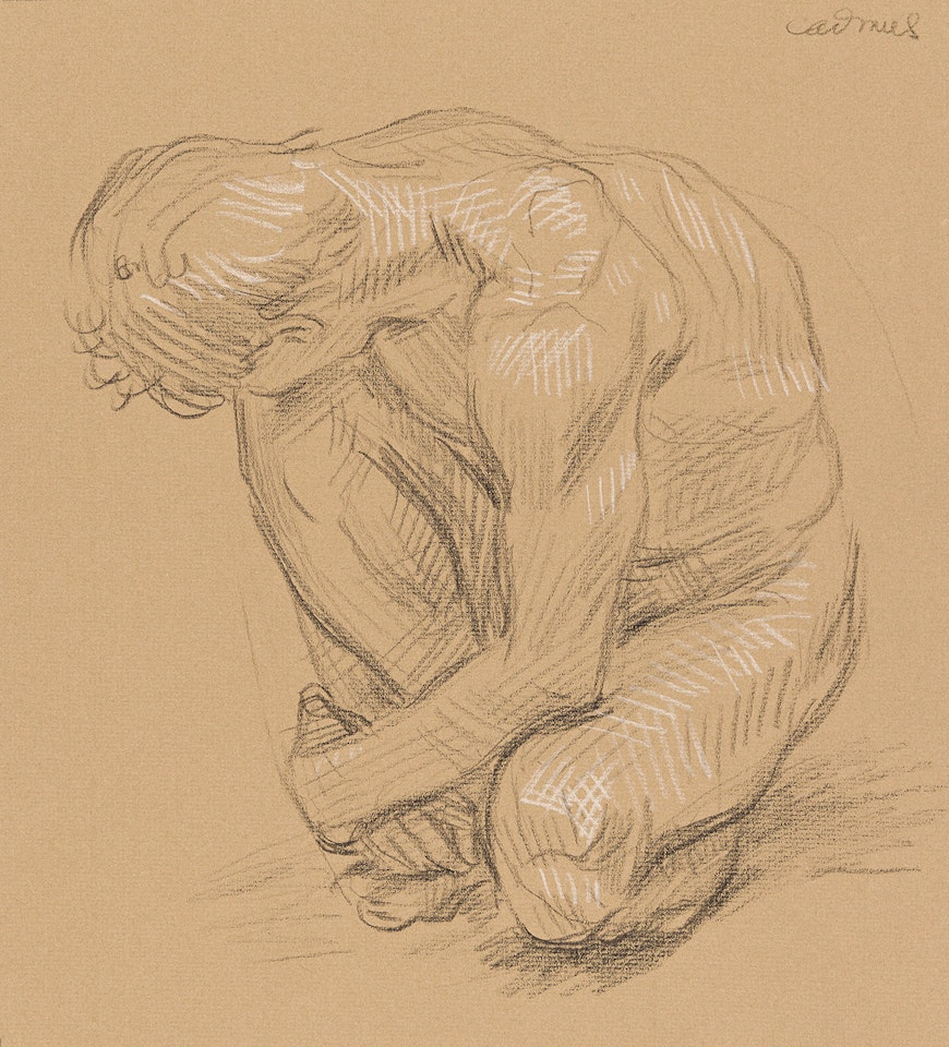 Seated Crouching Nude by Paul Cadmus