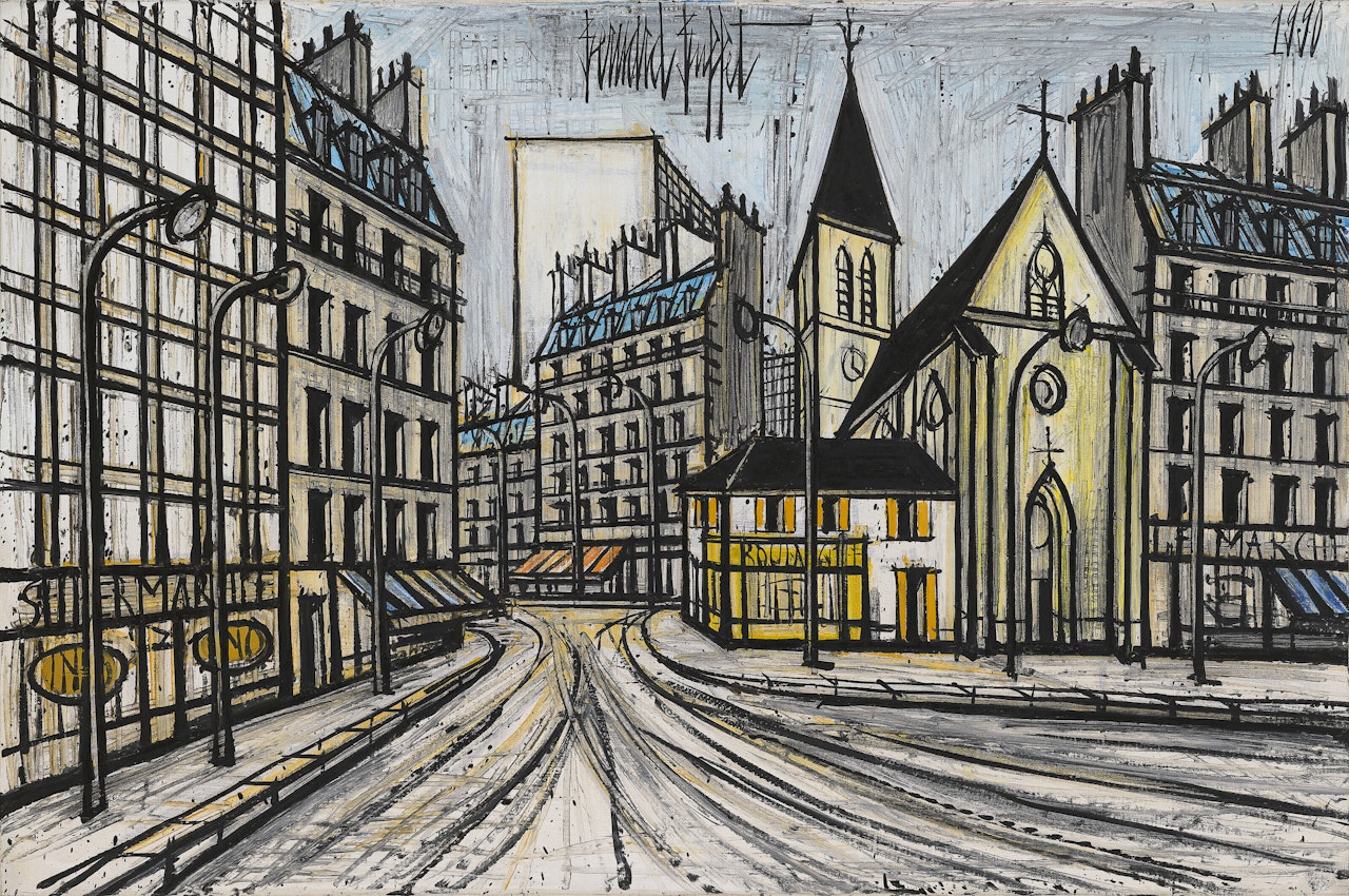 L’Eglise jaune by Bernard Buffet