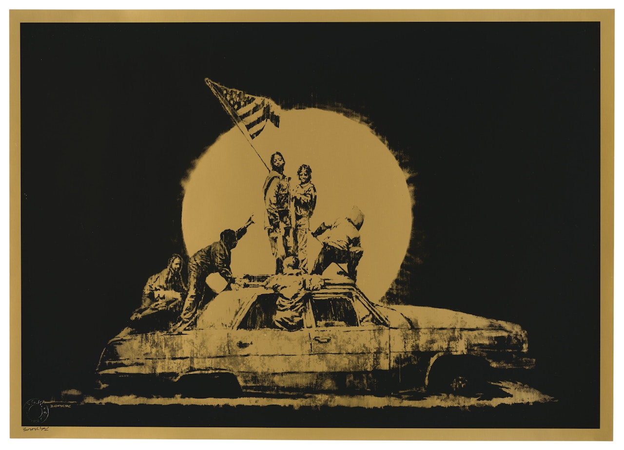Gold Flag by Banksy