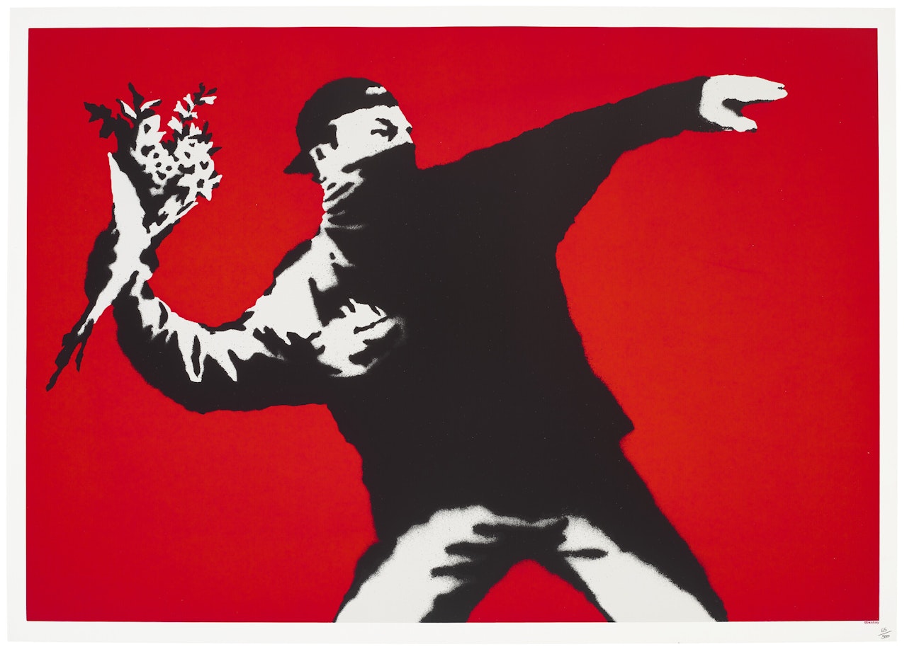 Love is in the Air by Banksy