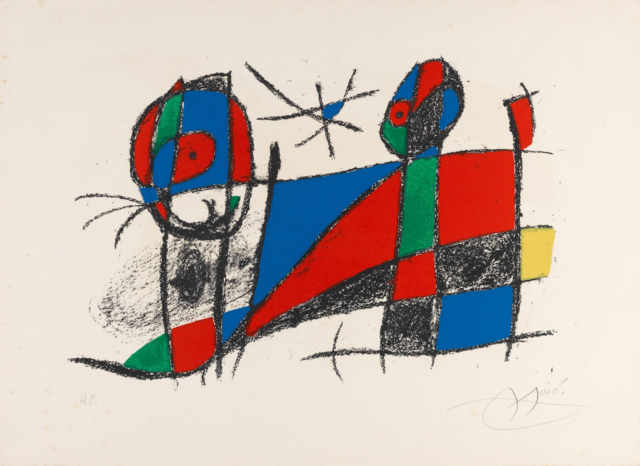One plate, from Lithographe II by Joan Miró