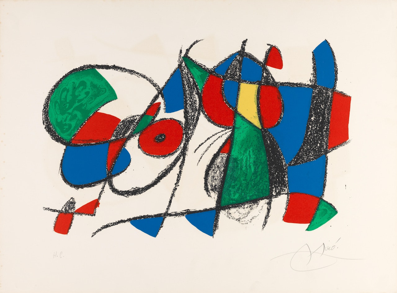 One plate, from Lithographe II by Joan Miró
