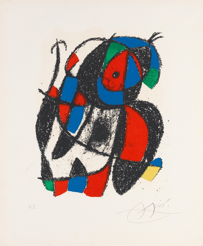 One plate, from Lithographe II by Joan Miró