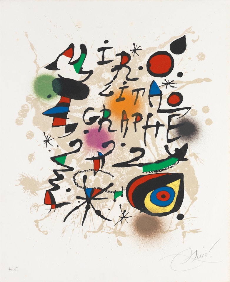 One plate, from Lithographe III by Joan Miró
