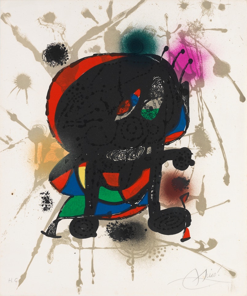 One plate, from Lithographe III by Joan Miró
