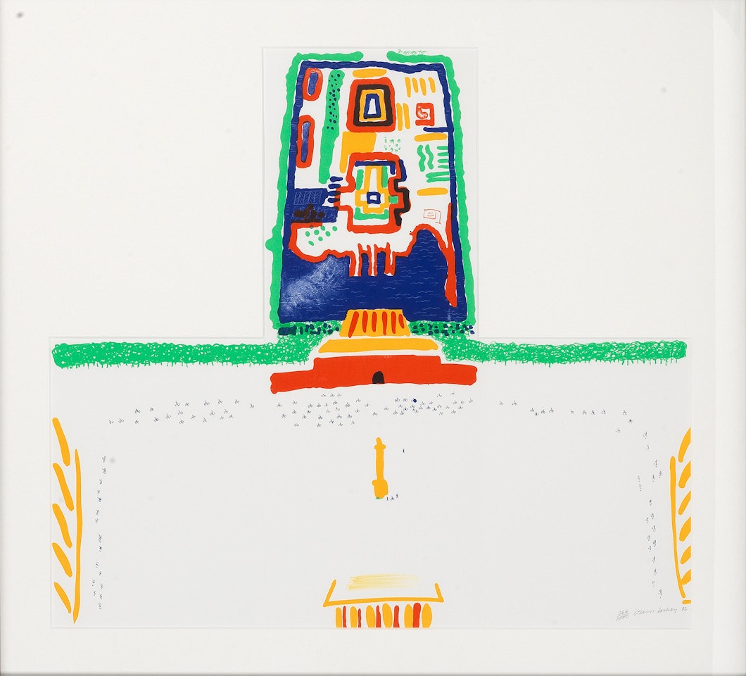 Red square and the forbidden city, from China Diary by David Hockney