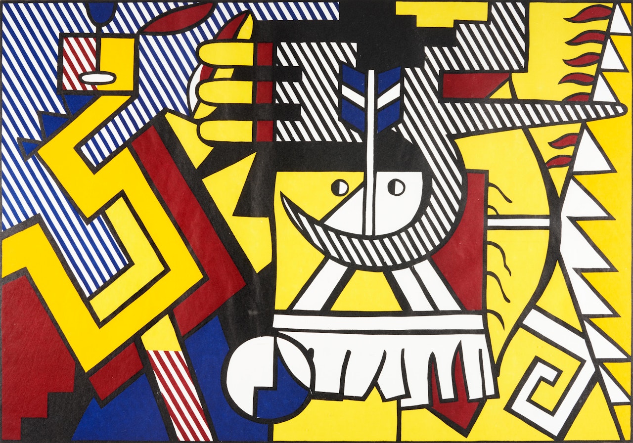 American Indian Theme VI from the American Indian Theme Series by Roy Lichtenstein