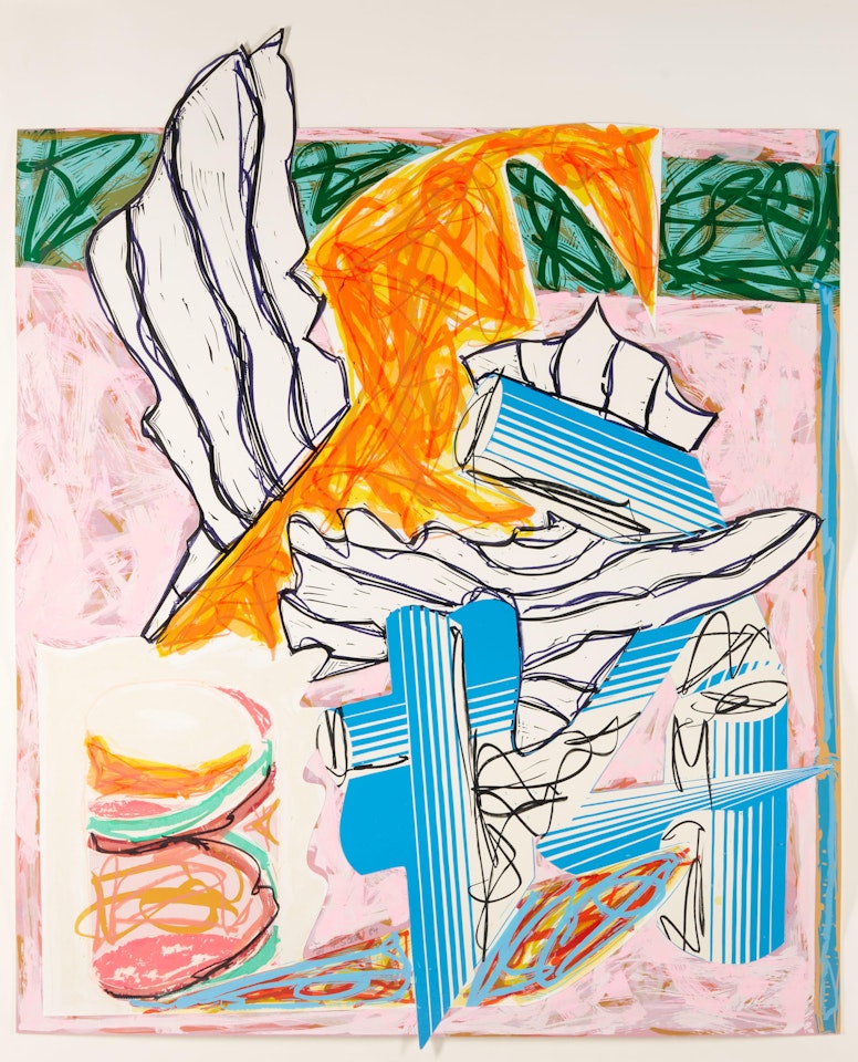 And the Holy One, Blessed Be He, Came and Smote the Angel of Death from Illustrations After El Lissitzky's Had Gadya by Frank Stella