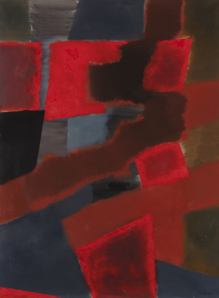 Eindringendes Rot (Invading Red) by Fritz Winter