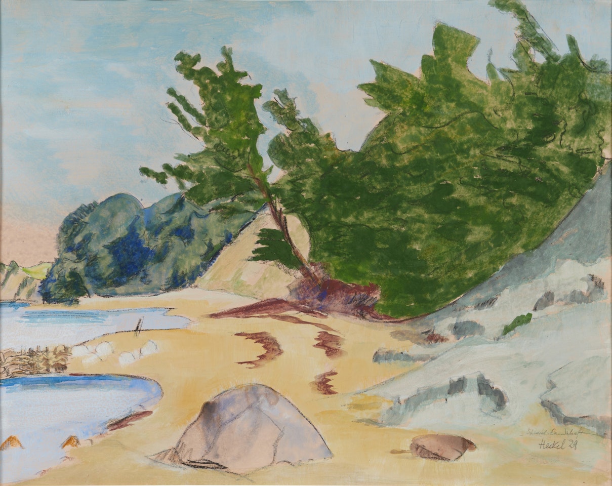 Strand-Landschaft (Beach Landscape) by Erich Heckel