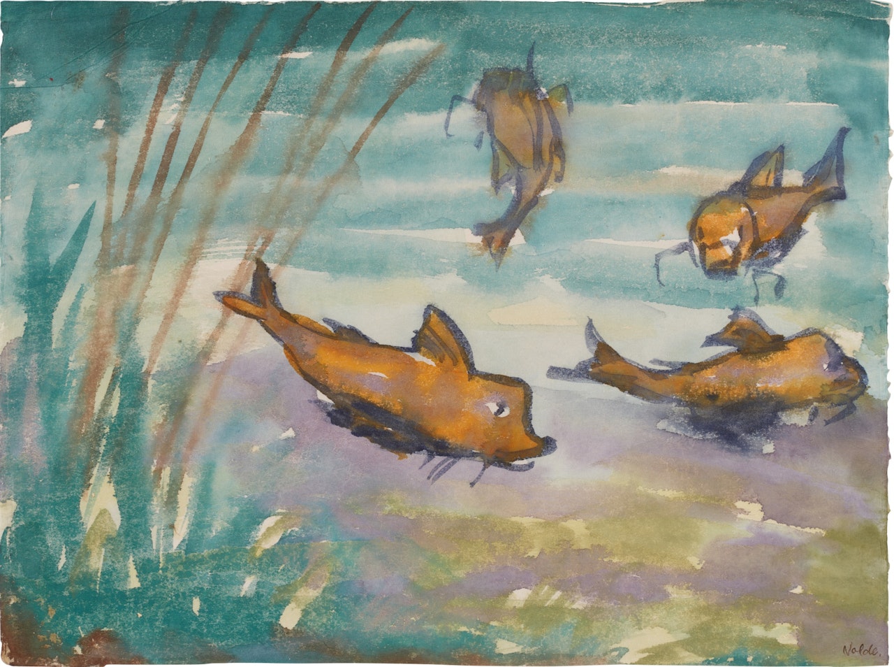 Vier Fische (Four fishes) by Emil Nolde