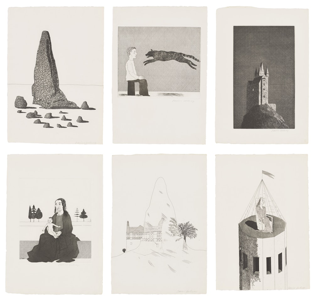 Illustrations for Six Fairy Tales from the Brothers Grimm: six plates by David Hockney