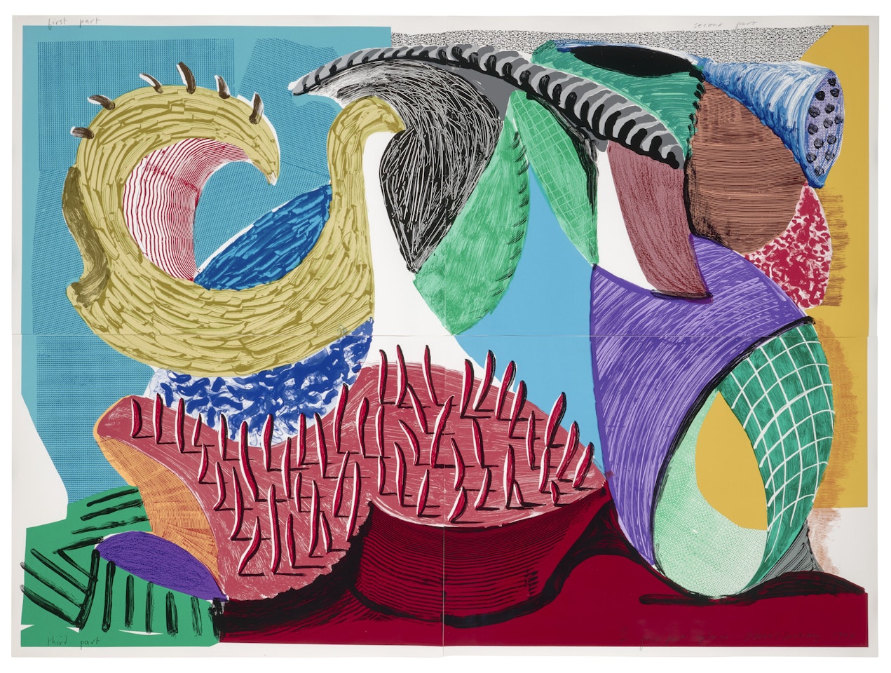 Four Part Splinge, from: Some New Prints by David Hockney