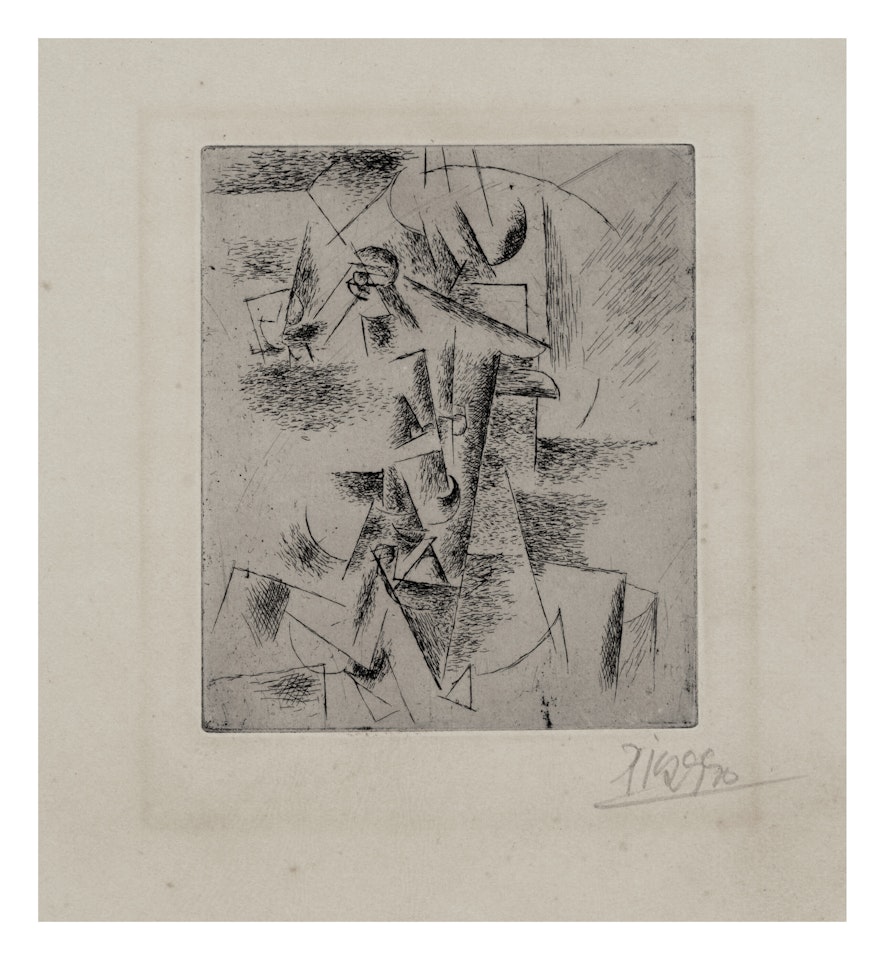 Tête d'homme à la pipe by Pablo Picasso