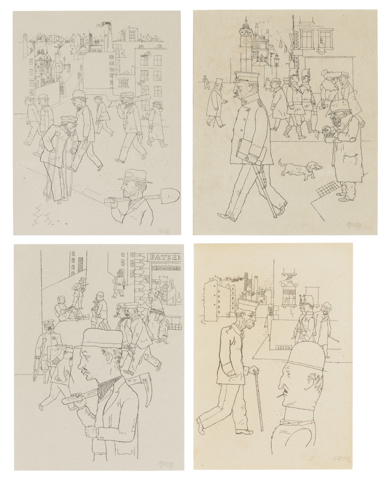 Three plates, from: Im Schatten (In the Shadow) by George Grosz