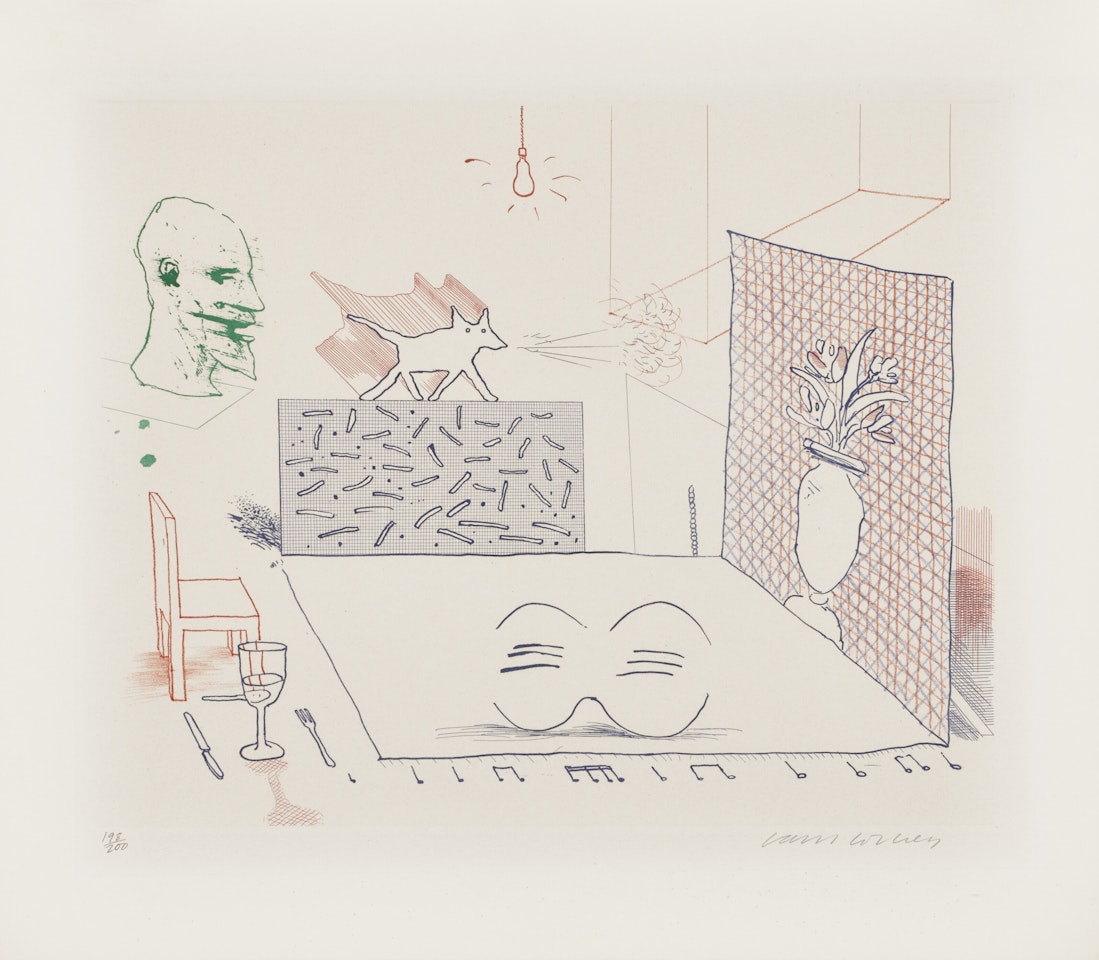 Discord Merely Magnifies, from: The Blue Guitar by David Hockney