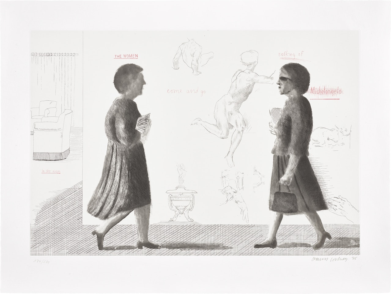 Homage to Michelangelo, from Omaggio a Michelangelo (S.A.C. 173, M.C.A.T. 162) by David Hockney